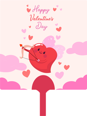Custom Hand Fans Multiple Sizes Love heart