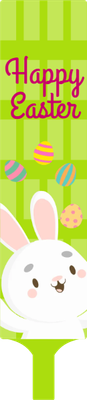 Custom Hand Fans Multiple Sizes Easter Bunny