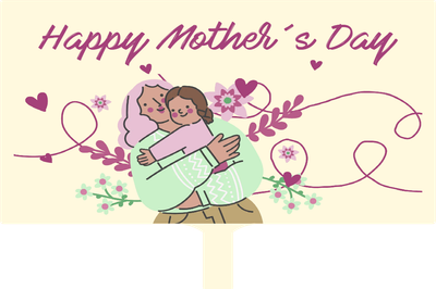 Custom Hand Fans Multiple Sizes Happy Mother's Day