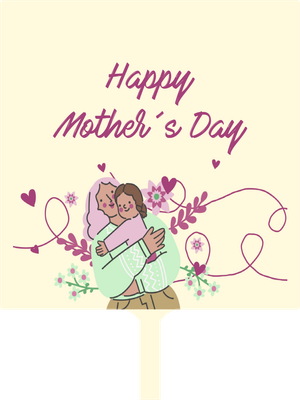 Custom Hand Fans Multiple Sizes Happy Mother's Day