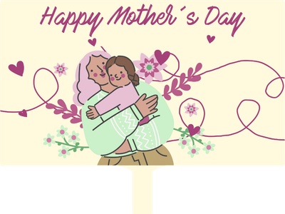 Custom Hand Fans Multiple Sizes Happy Mother's Day