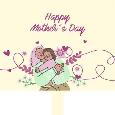 Custom Hand Fans Multiple Sizes Happy Mother's Day