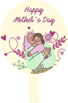 Custom Hand Fans Multiple Sizes Happy Mother's Day