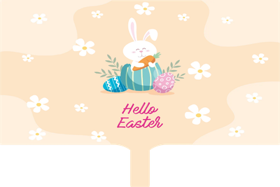 Custom Hand Fans Multiple Sizes Hello Easter
