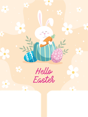 Custom Hand Fans Multiple Sizes Hello Easter