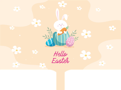 Custom Hand Fans Multiple Sizes Hello Easter
