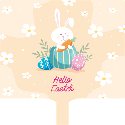 Custom Hand Fans Multiple Sizes Hello Easter