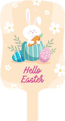 Custom Hand Fans Multiple Sizes Hello Easter