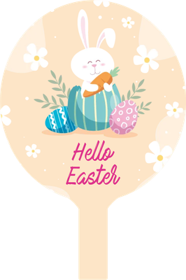 Custom Hand Fans Multiple Sizes Hello Easter