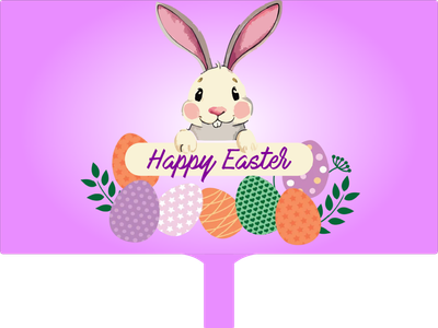 Custom Hand Fans Multiple Sizes Easter Purple