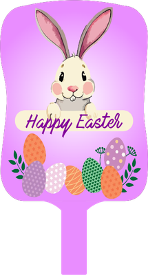 Custom Hand Fans Multiple Sizes Easter Purple