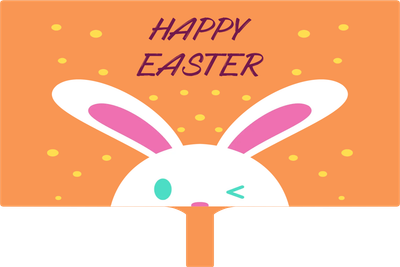 Custom Hand Fans Multiple Sizes Orange Easter