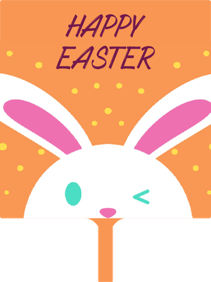 Custom Hand Fans Multiple Sizes Orange Easter