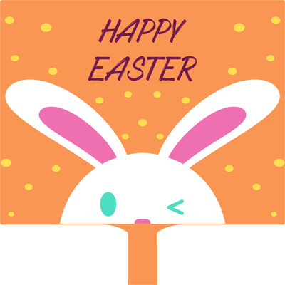Custom Hand Fans Multiple Sizes Orange Easter