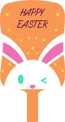 Custom Hand Fans Multiple Sizes Orange Easter