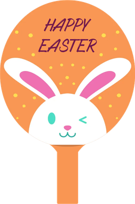 Custom Hand Fans Multiple Sizes Orange Easter