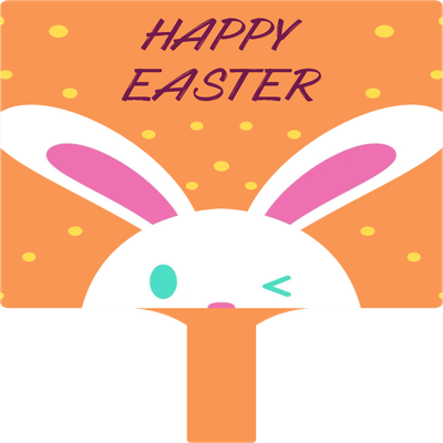 Custom Hand Fans Multiple Sizes Orange Easter