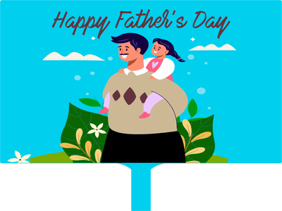 Custom Hand Fans Multiple Sizes Happy Father's Day