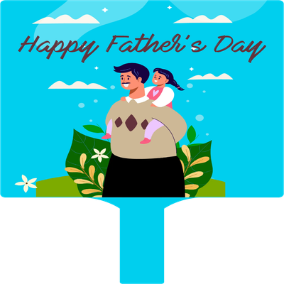 Custom Hand Fans Multiple Sizes Happy Father's Day