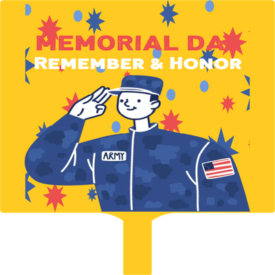 Custom Hand Fans Multiple Sizes Remember & Honor Memorial Day