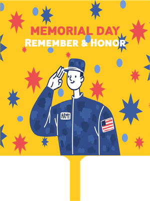 Custom Hand Fans Multiple Sizes Remember & Honor Memorial Day