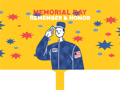 Custom Hand Fans Multiple Sizes Remember & Honor Memorial Day