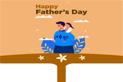 Custom Hand Fans Multiple Sizes Happy Father's Day Sign