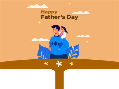 Custom Hand Fans Multiple Sizes Happy Father's Day Sign