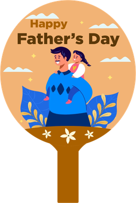 Custom Hand Fans Multiple Sizes Happy Father's Day Sign