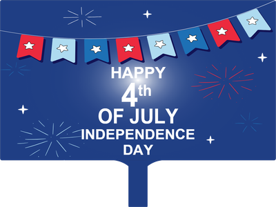 Custom Hand Fans Multiple Sizes Fourth of July