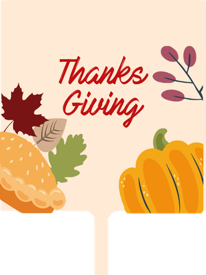 Custom Hand Fans Multiple Sizes Thanksgiving