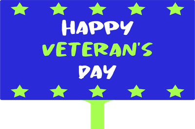 Custom Hand Fans Multiple Sizes  Happy Veteran's Day