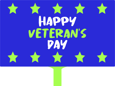 Custom Hand Fans Multiple Sizes  Happy Veteran's Day
