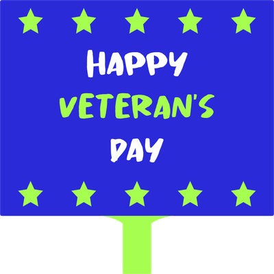 Custom Hand Fans Multiple Sizes  Happy Veteran's Day