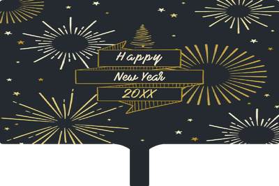 Custom Hand Fans Multiple Sizes New Year's Eve 1