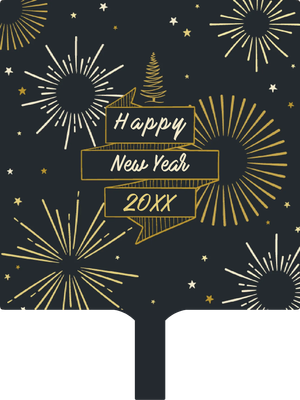 Custom Hand Fans Multiple Sizes New Year's Eve 1