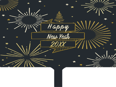 Custom Hand Fans Multiple Sizes New Year's Eve 1