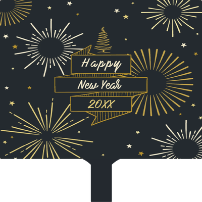 Custom Hand Fans Multiple Sizes New Year's Eve 1