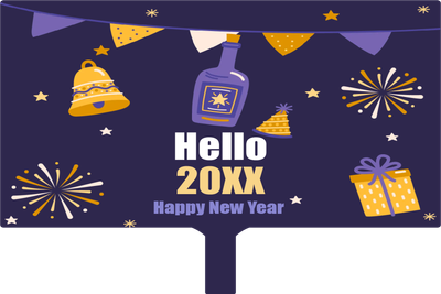 Custom Hand Fans Multiple Sizes New Year's Eve 2