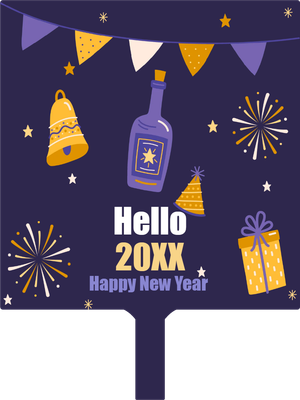 Custom Hand Fans Multiple Sizes New Year's Eve 2