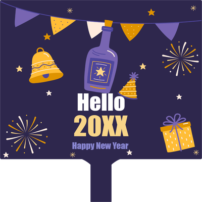 Custom Hand Fans Multiple Sizes New Year's Eve 2