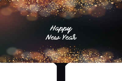 Custom Hand Fans Multiple Sizes Happy New Year