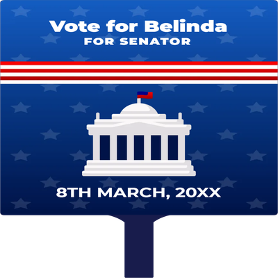 Custom Hand Fans Multiple Sizes Vote For Senator