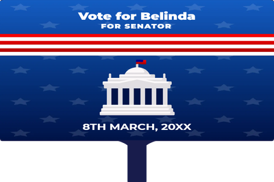 Custom Hand Fans Multiple Sizes Vote For Senator