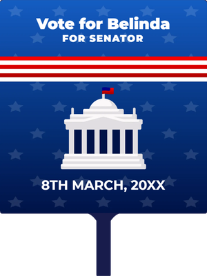 Custom Hand Fans Multiple Sizes Vote For Senator