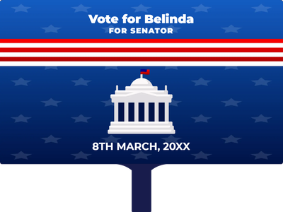 Custom Hand Fans Multiple Sizes Vote For Senator