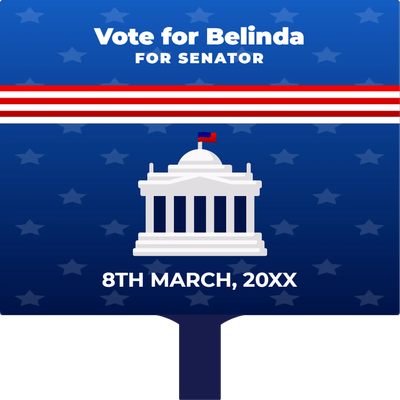 Custom Hand Fans Multiple Sizes Vote For Senator