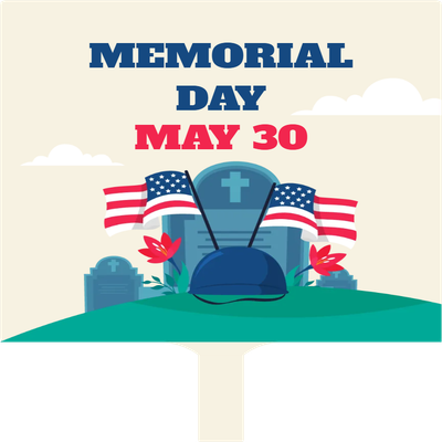 Custom Hand Fans Multiple Size Memorial Day 30