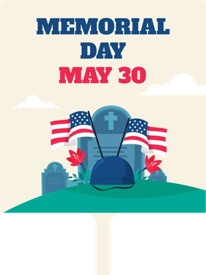 Custom Hand Fans Multiple Size Memorial Day 30