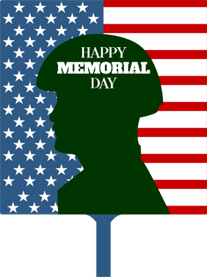Custom Hand Fans Multiple Sizes Happy Memorial Day